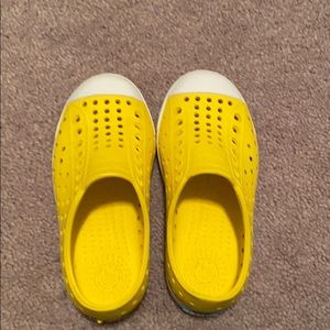 Yellow native shoes size 10